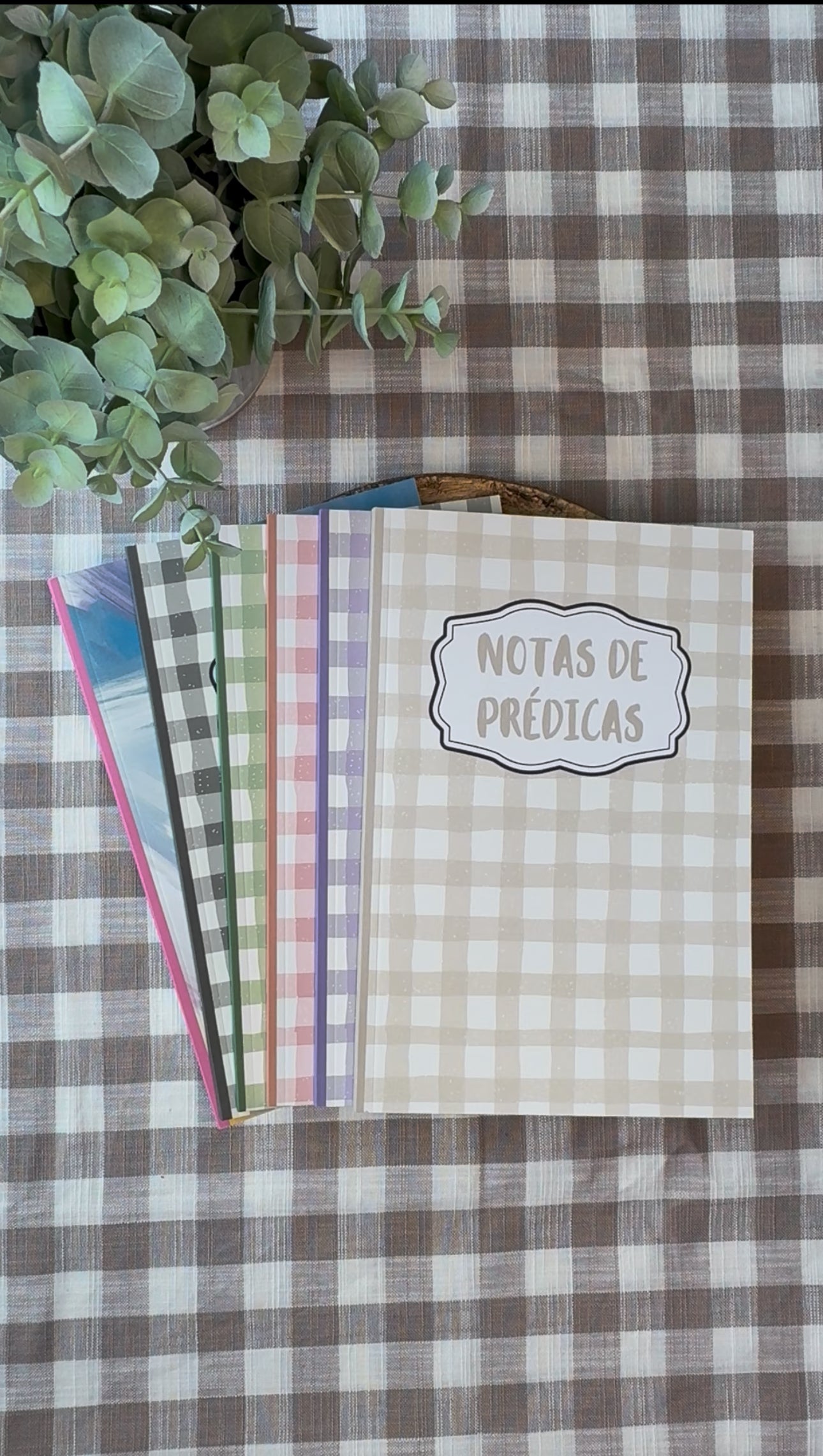 Sermon Journal - Gingham (SPANISH)