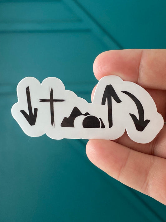 Life, Death, and Resurrection Sticker