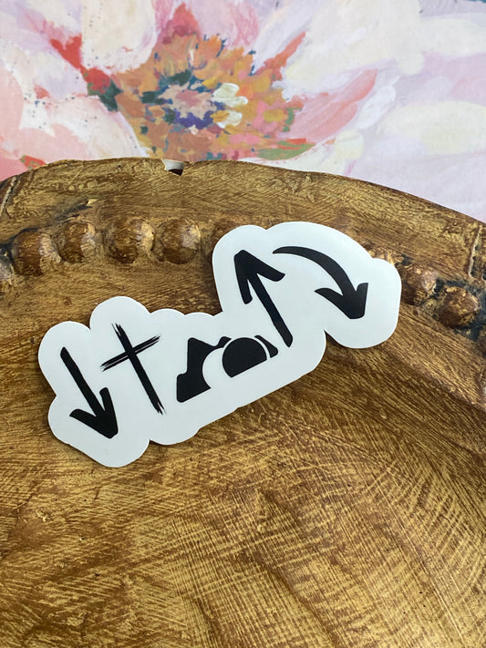 Life, Death, and Resurrection Sticker